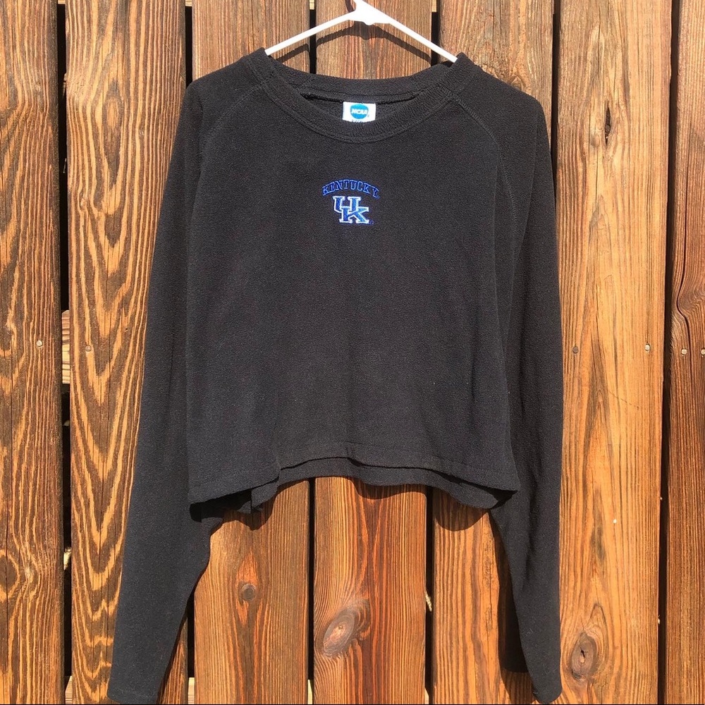 KENTUCKY FLEECE CROPPED CREWNECK